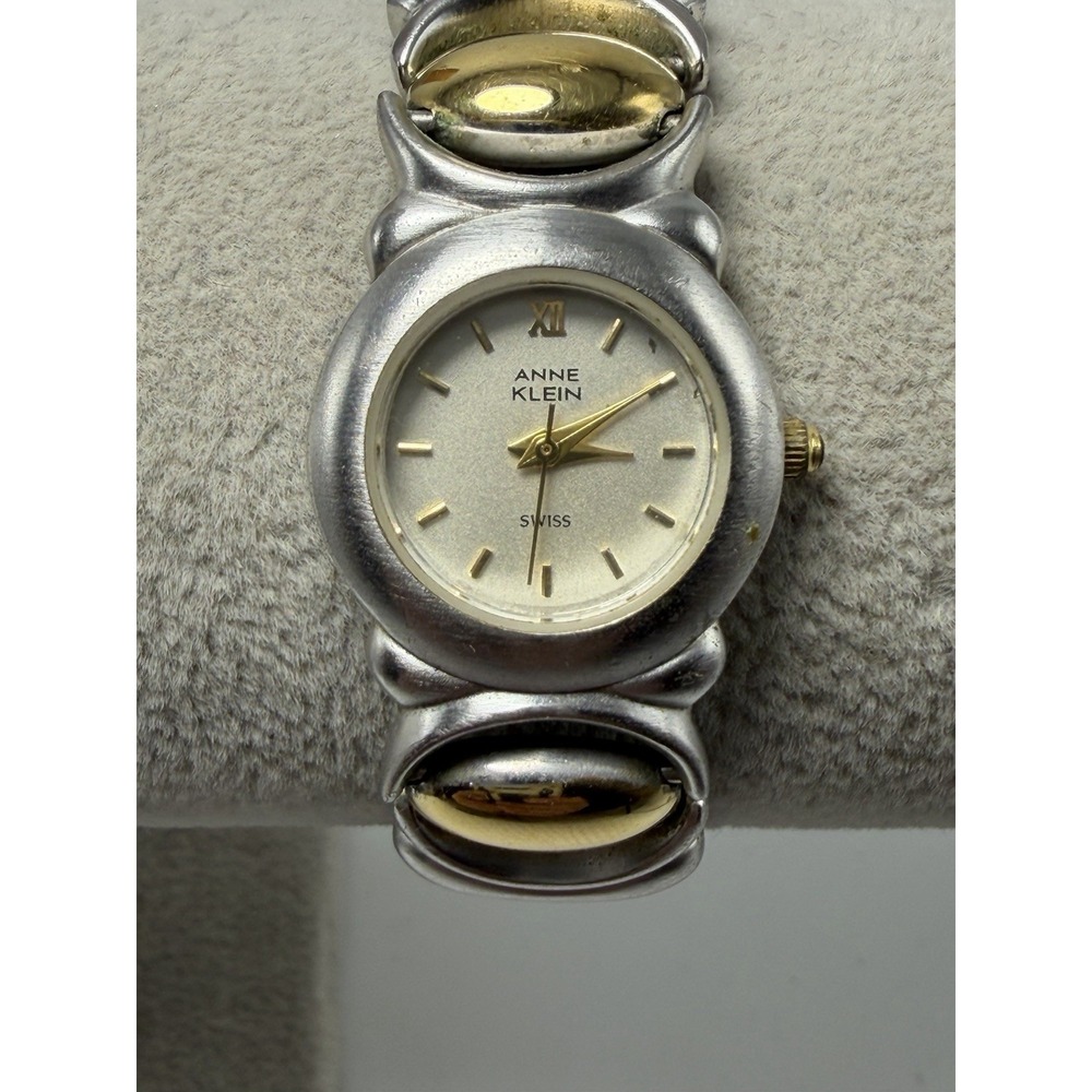Anne Klein 12/6445 New Battery Ladies Watch Swiss Made 21MM 6.75" Two Tone
